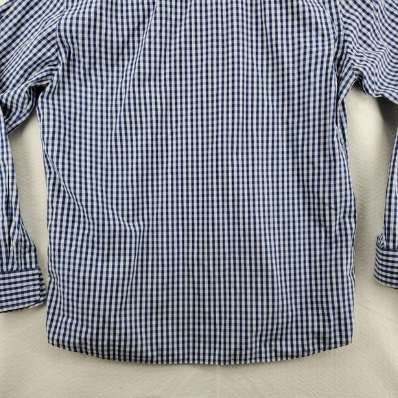 Tommy Hilfiger Shirt Men's L/S Casual Button Up Blue/White Check Lg 16.5 - 34/35 - Picture 9 of 12